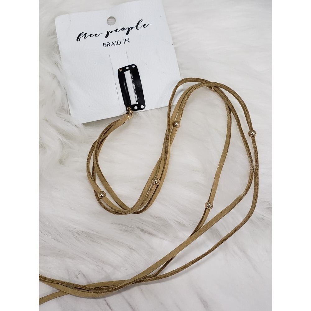 Free People FAUX LEATHER Hair Braid In Extension festival boho WHISICAL HIPPIE